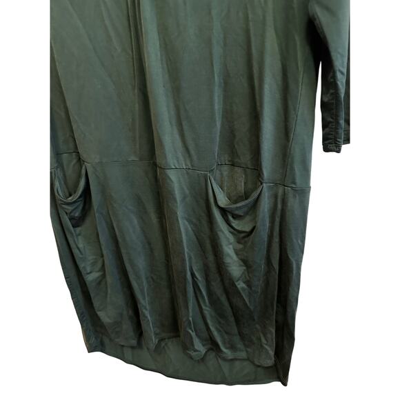 Dolan Left Coast V-Neck 3/4 Sleeve Green Tegan Tunic Dress XS - Picture 7 of 9